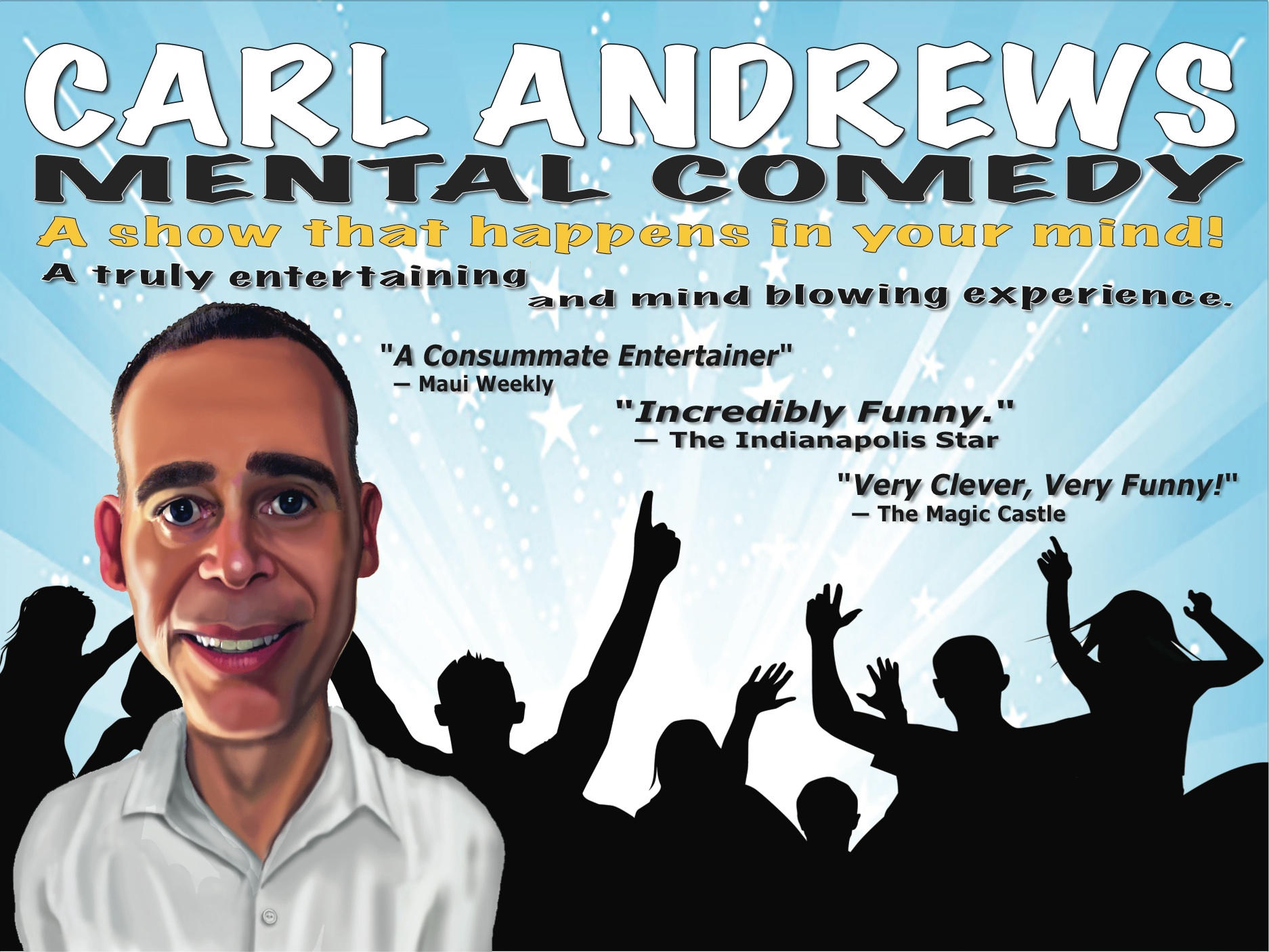 Carl R Andrews comedy magic show landscape poster